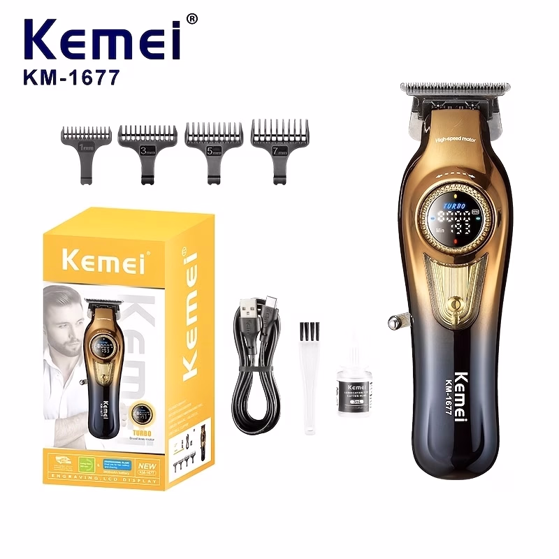 KEMEI KM-1677 Electric Hair Clipper – Powerful, Adjustable Speed Clipper