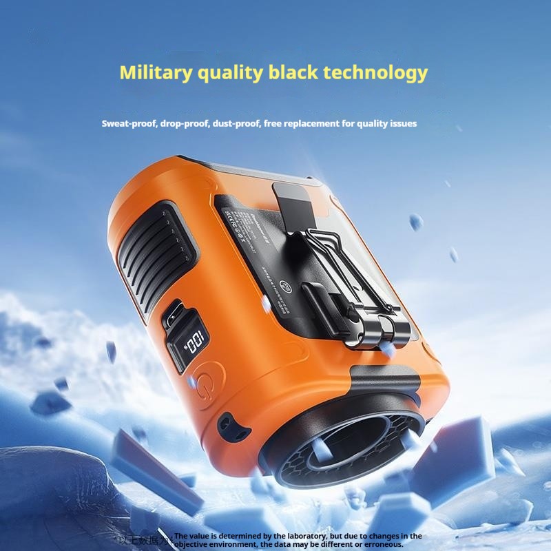 Portable Fan Belt – Rechargeable Wearable Cooler with Flashlight