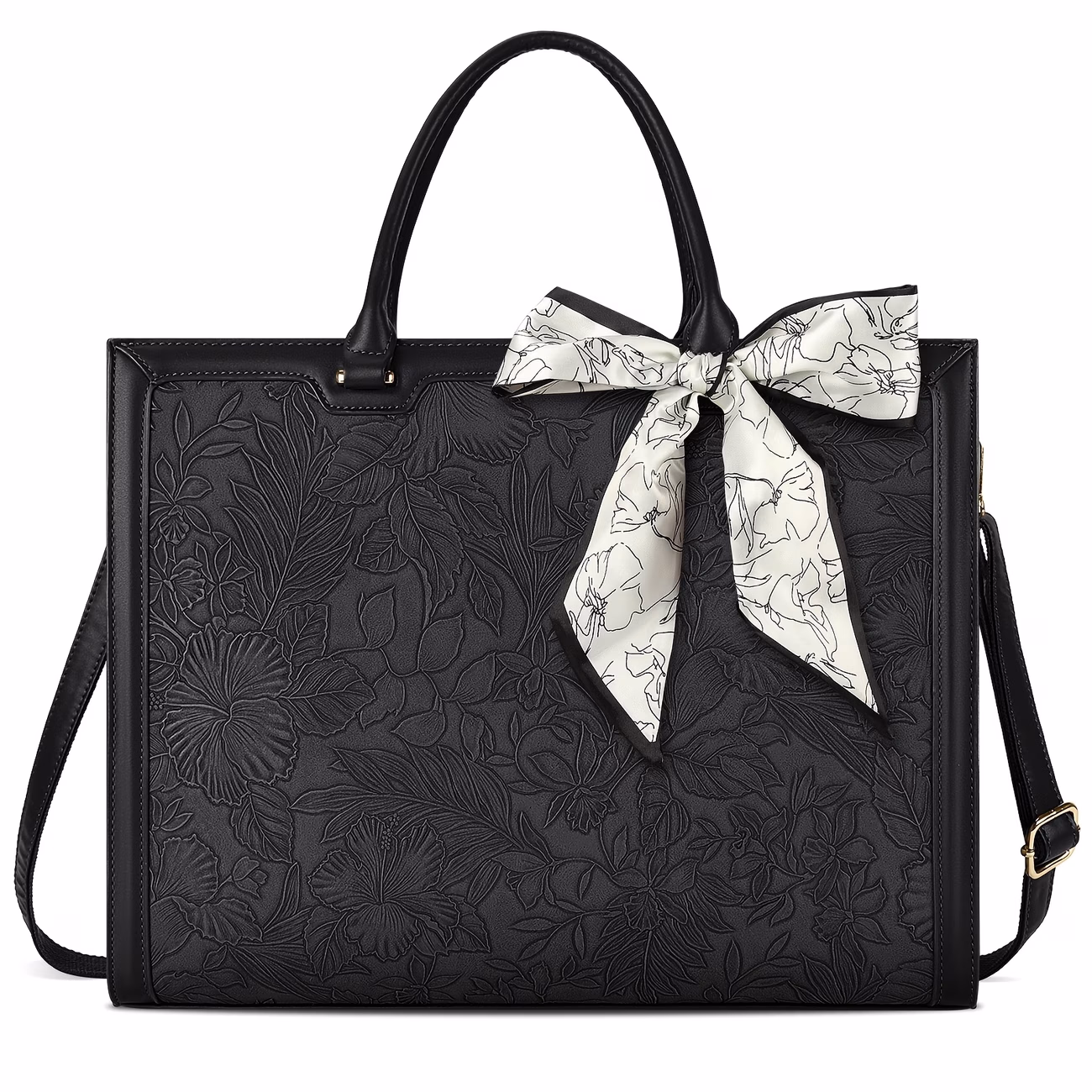 NUBILY Women's Laptop Bag – 39.62 cm Faux Leather Tote Bag for Business, Office, and Travel