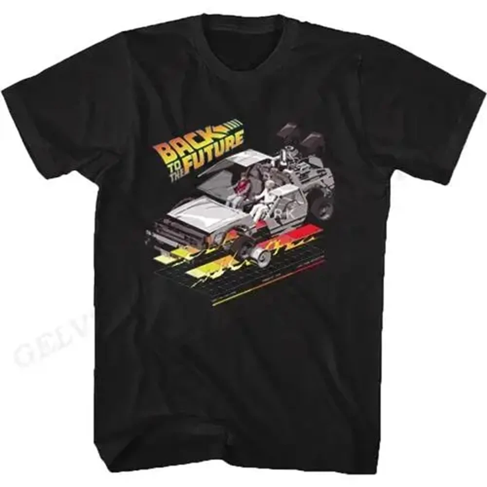 Color: Blue, Size: XXXL - Back To The Future T Shirt Graphic Print Men Women Fashion Hip Hop Streetwear Short Sleeve Plus Size T Shirt Unisex 62473