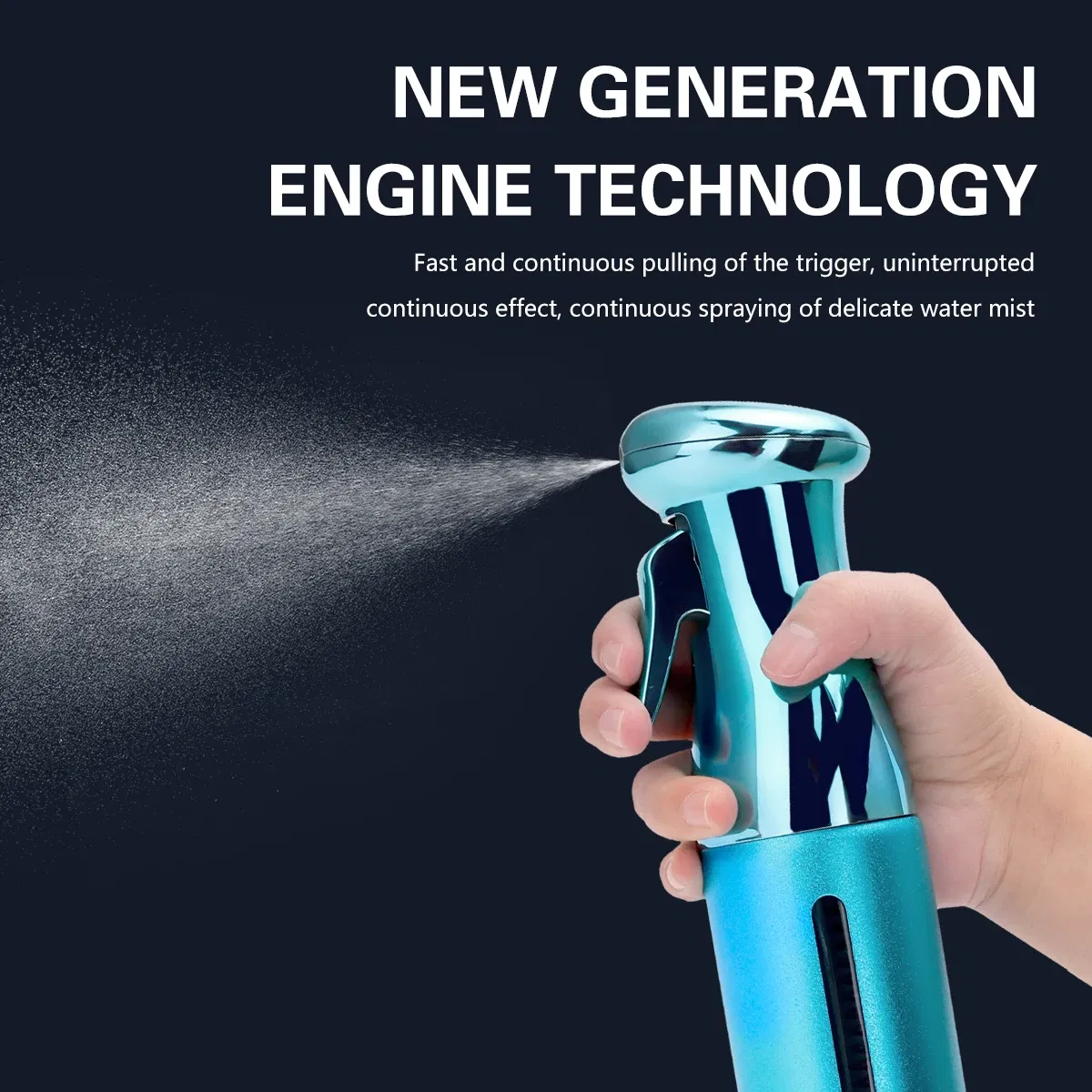 Color: PURPLE - 300ML Hairdressing Barber Spray Bottle High Pressure Pro Water Fine Mist Sprayer Haircut Barbershop Tools