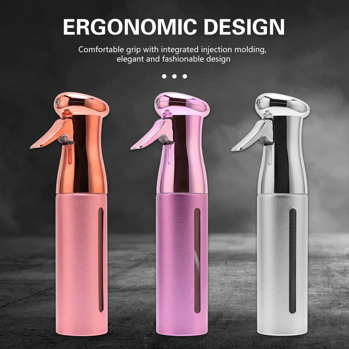 Color: PURPLE - 300ML Hairdressing Barber Spray Bottle High Pressure Pro Water Fine Mist Sprayer Haircut Barbershop Tools