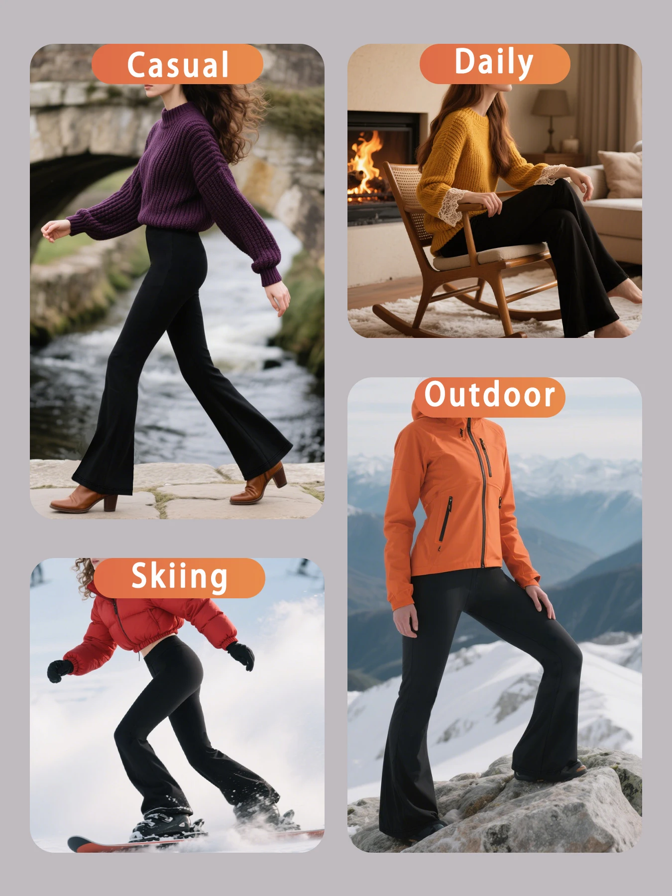 Color: Burgundy, Size: S - Women's Super Soft High Waisted Fleece Flare Leggings Tummy Control Soft Bootleg Bootcut Pants