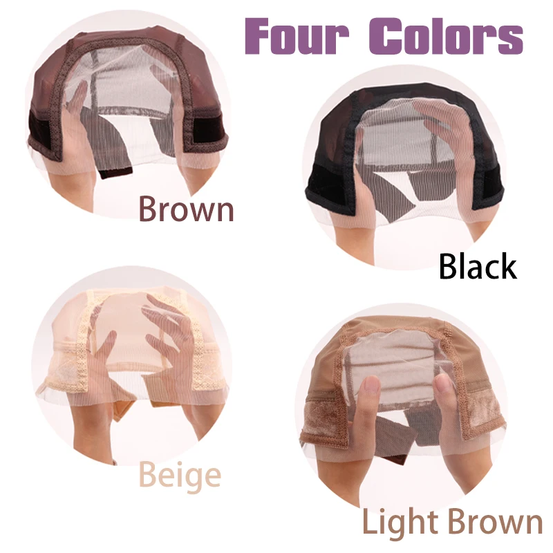 Color: Grey/Green - Female Headband Wig Cap Hd Lace Wig Cap For Wig Making U Part Wig Caps With Adjustable Velvet Wig Grip To Wear Wig Nude Hair Net