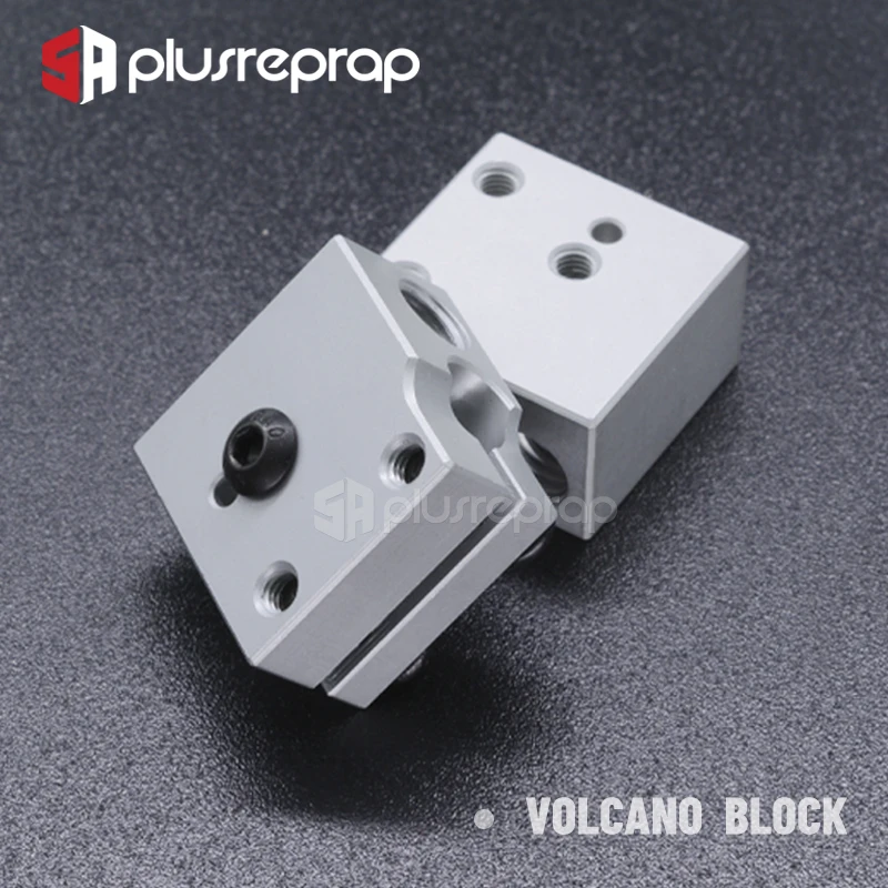 Color: Red - 3D Printer Accessories Heated Block MK7 MK8 MK10 V5 V6 Volcano CR10 for Print Head Extruder J-head Aluminum Block