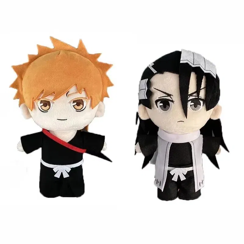Color: black - Anime BLEACH Plush Toy Kuchiki Byakuya Kurosaki ichigo Aizen Sousuke Zaraki Rukia Ichimaru Gin Stuffed Doll Soft Figure Fan Gift