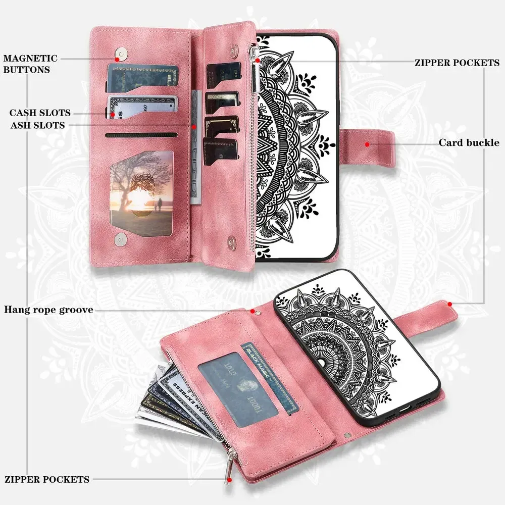 Color: light yellow, Material: PP - CrossBody Strap Zipper Wallet Coque for Samsung Galaxy A71 A51 A50 A41 A21S A30 A70 A50S A20 A31 A30S A10 A20E A 51 70 Flip Case