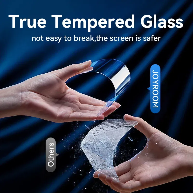 Bundle: Bundle11, Material: High Definition - Joyroom 1/2/3pcs HD Glass Screen Protector for iPhone 16 15 14 13 12 11 Pro Max Full Screen Tempered Glass Protection for iPhone