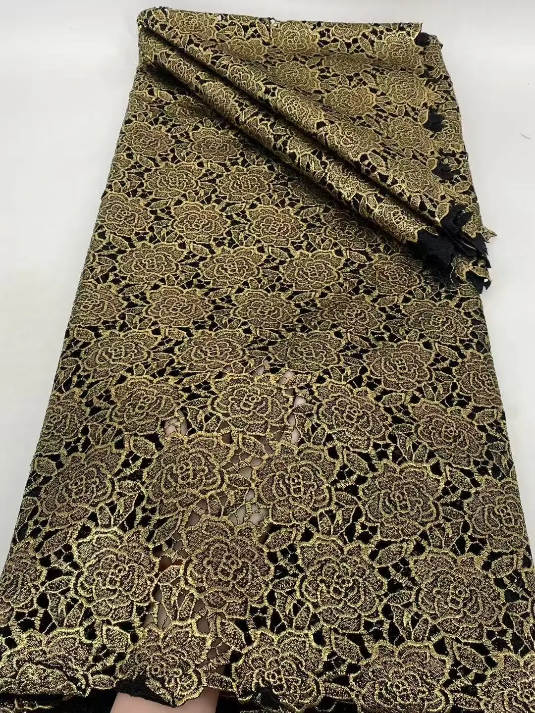 Color: Silver, Width: 120cm, Length: 5 yards - 2025 High Quality African Nigerian Milk Silk Sequence Lace Fabric Guipure Cord Laces For Wedding Party Sewing material