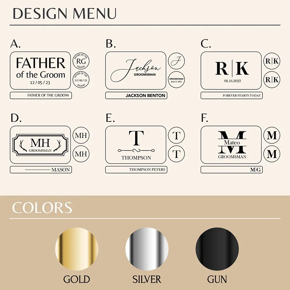 Color: Olive, Size: XL - Custom Metal Cufflinks Tie Clip & Rectangle Gift Box Engraved Gift for Dad and Groomsmen Personalized Best Man Cufflinks Set