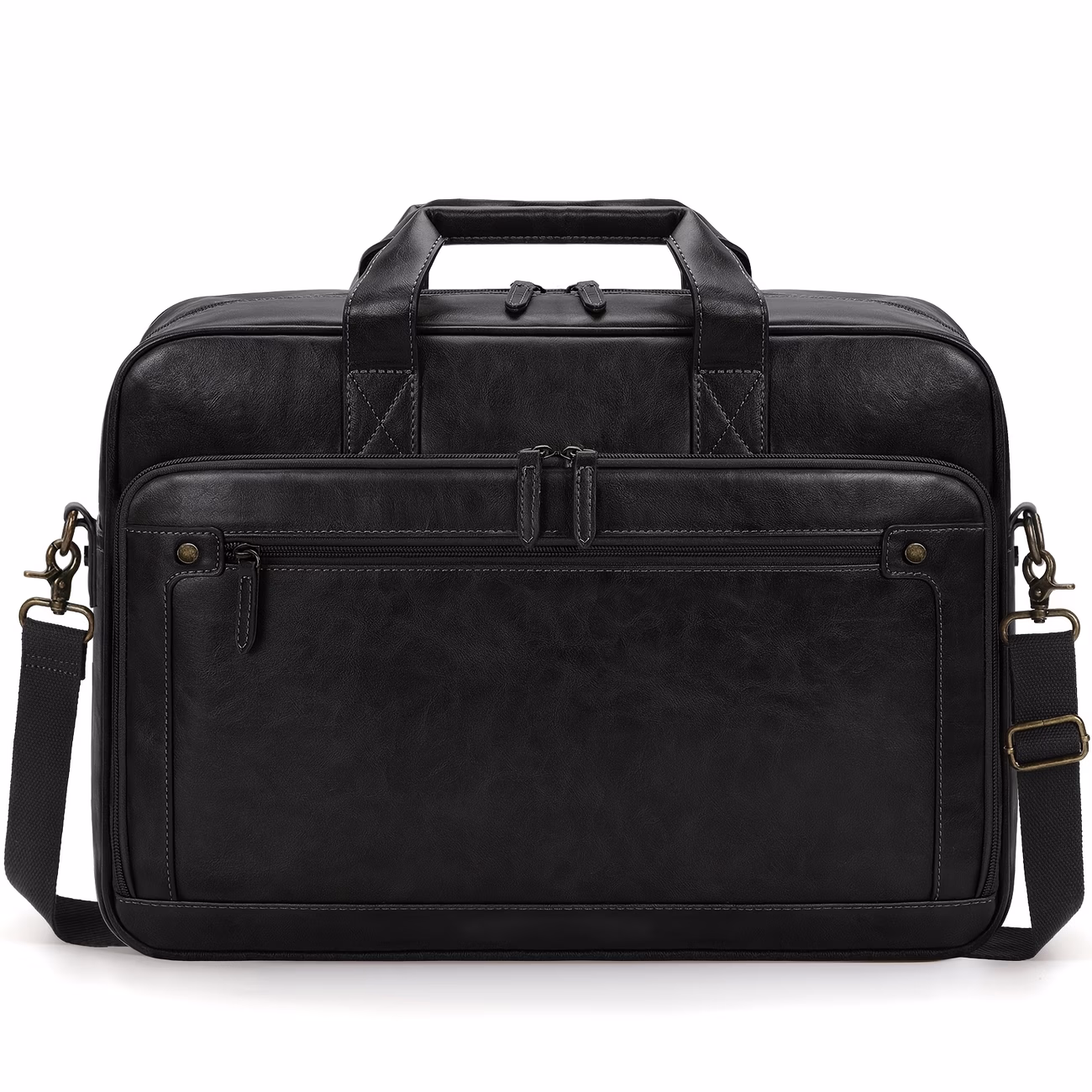 NUBILY Men’s Laptop Bag – 40.64 cm PU Leather Briefcase Vintage Messenger Bag for Men