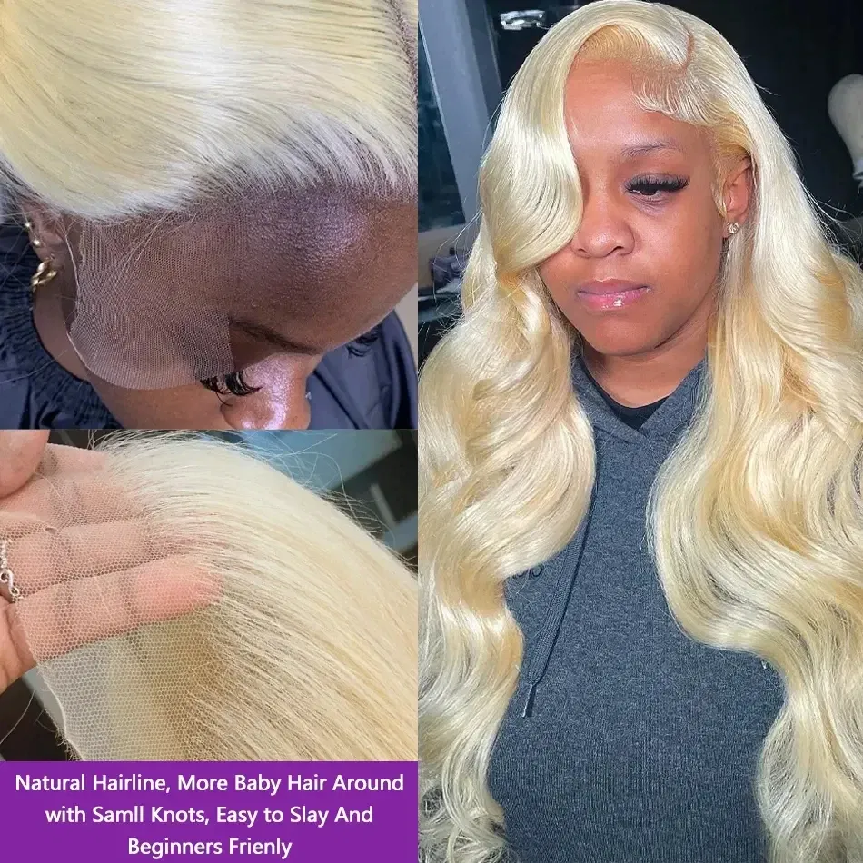 Hair Color: #16, Stretched Length: 30inches, Density: 100%, Ships From: CHINA - Blonde 613 HD Lace Frontal Wig 13x6 Body Wave HD Lace Frontal Wig 613 Colored Human Hair Wigs 30 Inch Long Loose Deep Wig Blonde
