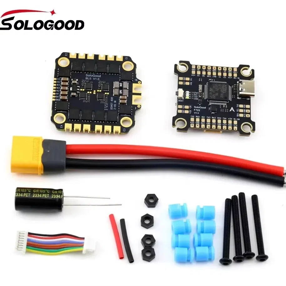 SoloGood F722 60A Stack ICM42688P F722 Flight Controller BLHELI_S 60A 4in1 ESC 30.5X30.5mm 2-6S for FPV Freestyle Drones Parts