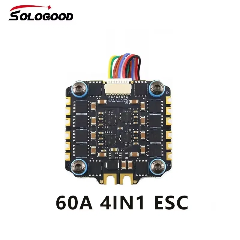 SoloGood F722 60A Stack ICM42688P F722 Flight Controller BLHELI_S 60A 4in1 ESC 30.5X30.5mm 2-6S for FPV Freestyle Drones Parts