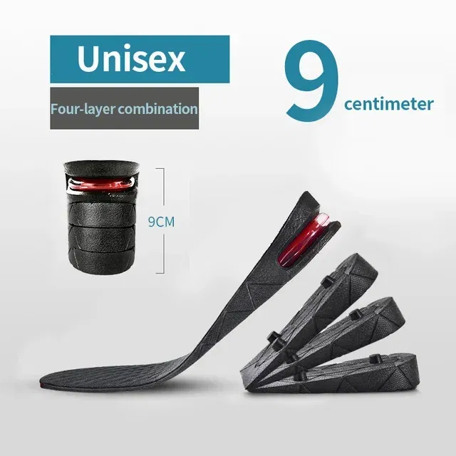 Color: GRAY, Ships From: CHINA - Height Increase Insole Invisible Heightening Template Air Cushion Shoe Inserts Variable Height Insoles Adjustable Cut Foot Pad