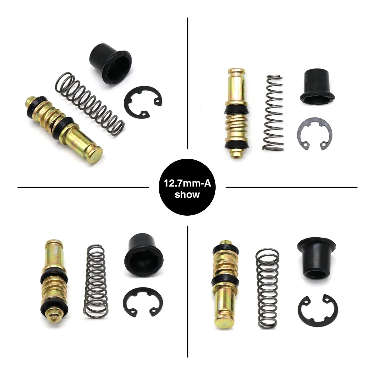 Color: Dark Grey - Alconstar Motorcycle Clutch Brake Pump Piston Repair Kit 11mm 12.7mm 14mm 16mm  Master Cylinder Piston Rigs Repair Accessorie