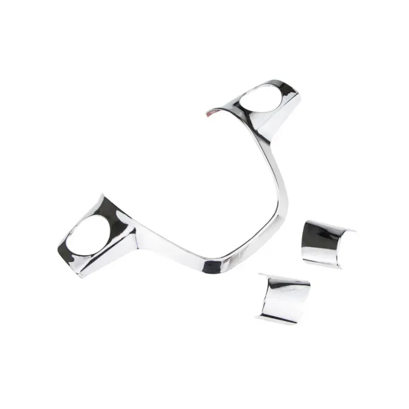 Color Name: WHITE - ABS Car Steering Wheel Cover Sequin Trim Sticker for Ford Focus 3 Mk3 Kuga Escape 2012 2013 2014 2015 accessories