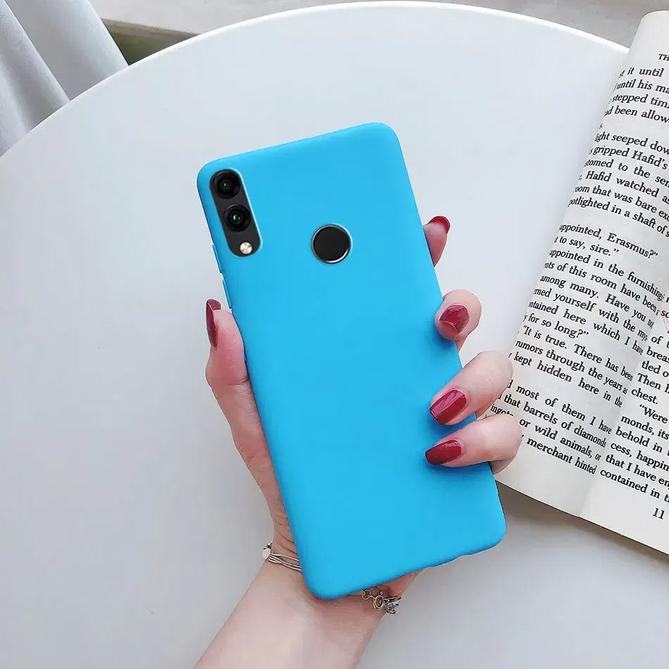 Color: Red, Material: EVA - Matte Soft Fundas for Huawei Honor 8X 8A 8C 8S 9 9A 9X 9C 9S 10 10X 20 lite 20S Mate 10 20 lite Mate 20 Pro Silicone Phone Cases