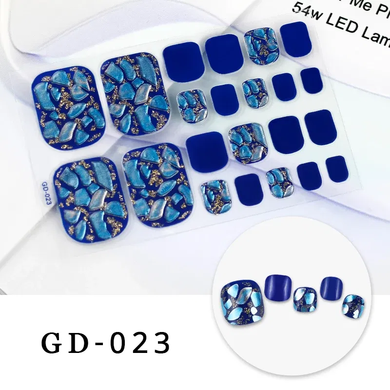 Color: Diamond H Color - Colorful Nail Stickers Foot Shiny Glitter Nails  Charms Full Cover Self-Adhesive Nail Polish Stickers for Nails Art