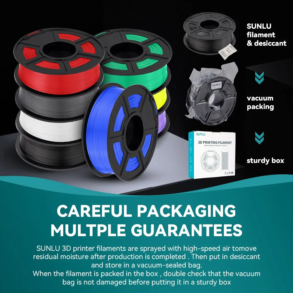 Color: Orange - SUNLU 3D Filament for PLA META 1.75mm Printer Filament 0.25KG 100% No Bubble Printing Materials for 3D Printer& Pen