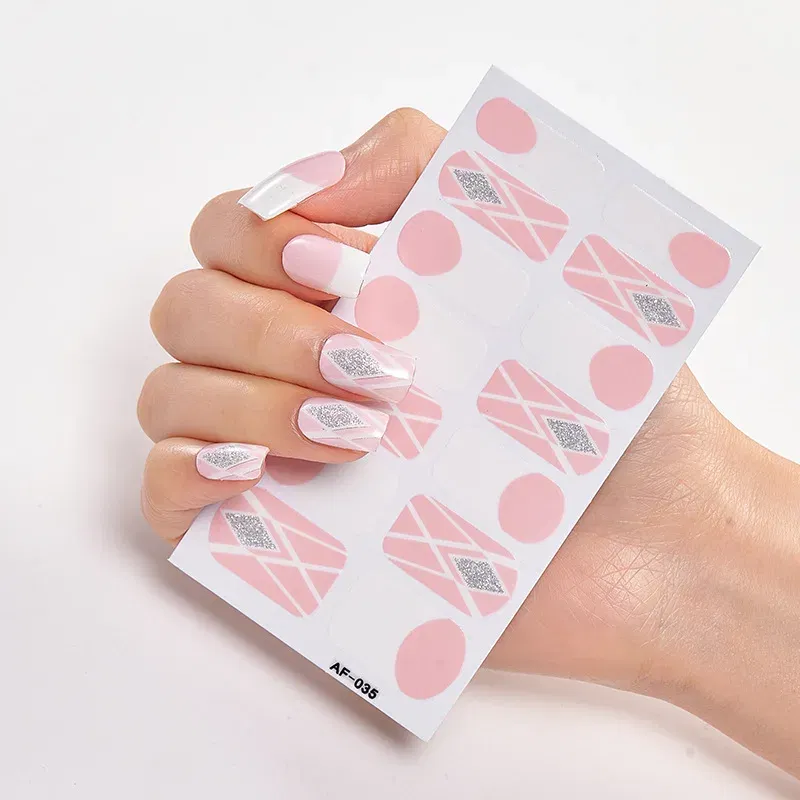 Color: green - Designer Nail Decals Sticker For Nails Foil Nail Art Stickers 2020 Fashion Nail Minimalist Design Minimalist Design