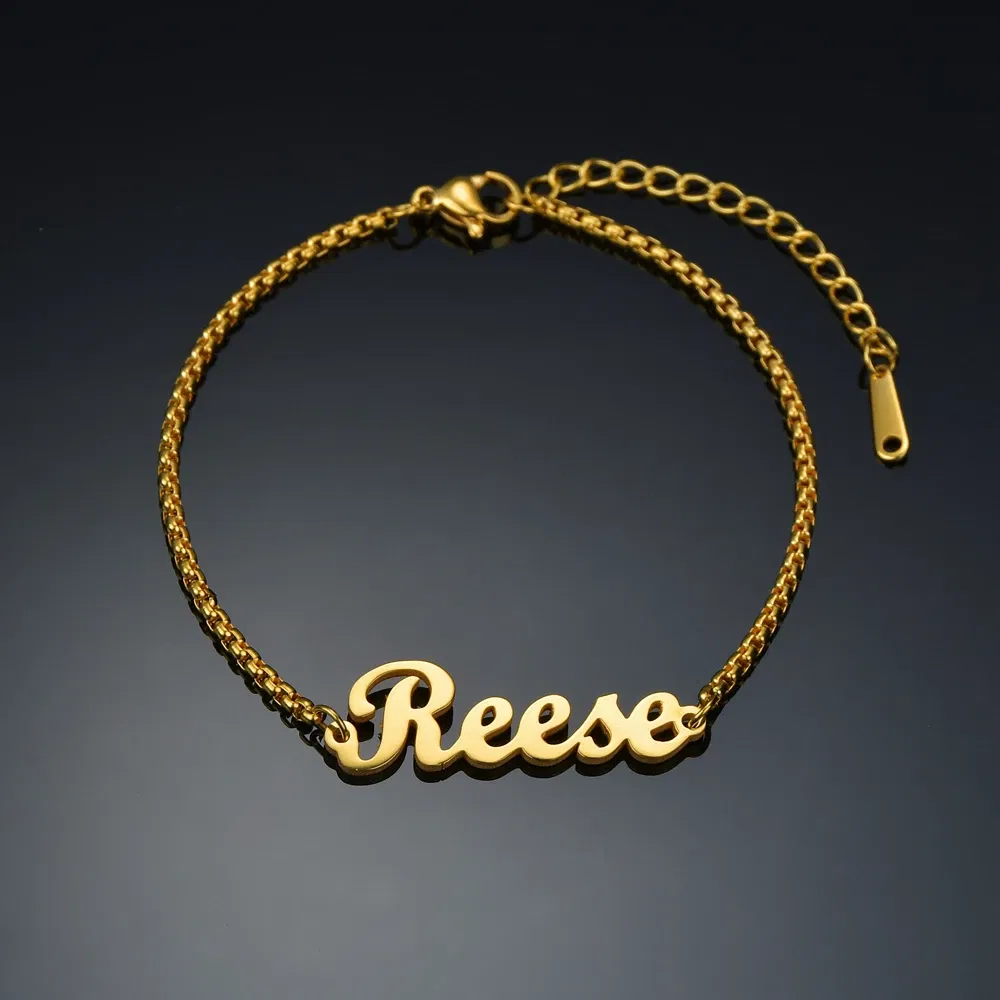 Metal Color: MULTI, Length: 16.5cm, Main Stone Color: Orange - Atoztide Personalized Custom Name Bracelet for Women Men Stainless Steel 10mm Cuban Chain Nameplate Handmade Bangle Jewelry Gift