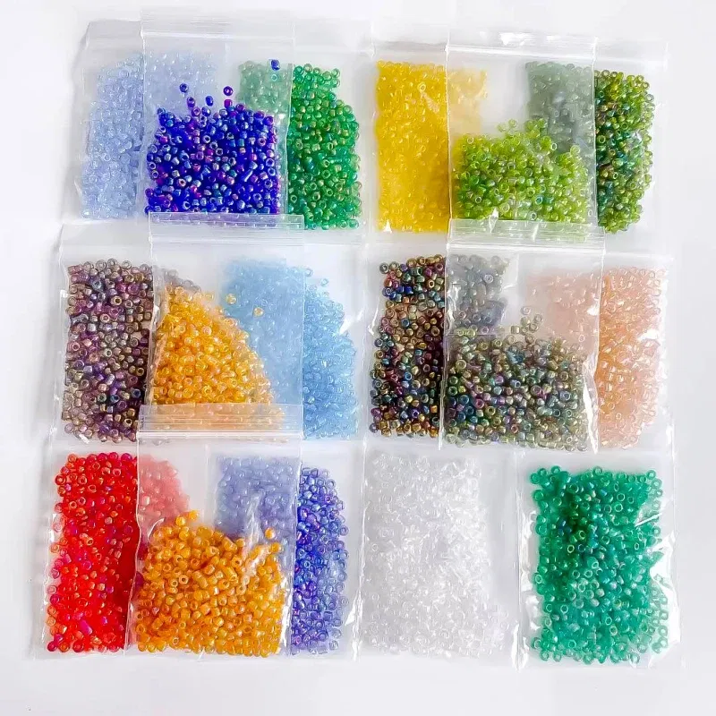 Color: Burgundy, Item Diameter: 4mm - 2mm 3mm 4mm Glass Seed Loose Beads Small Charms DIY Craft Bracelet Beads for Jewelry Making Supplies Necklace Accessories