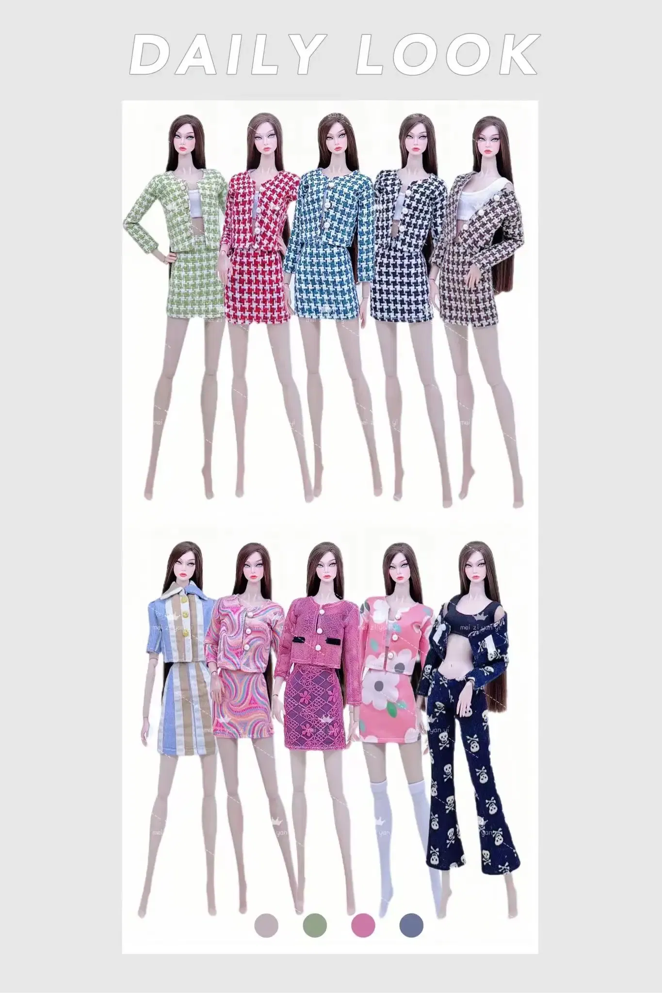 Color: Dark Khaki - Dress for barbie accessories clothing clothes fashionistas Princes cosplay costume for barbie clothes set girls birthday toys