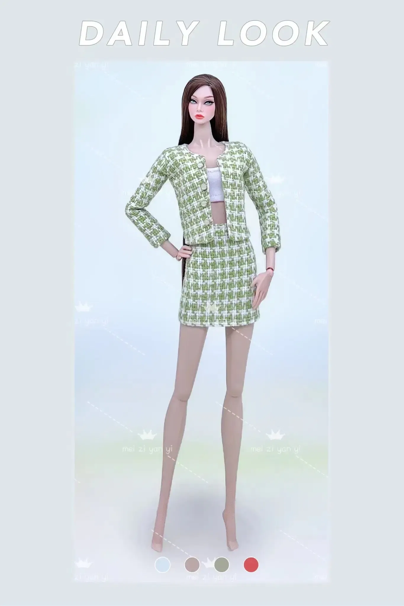 Color: Dark Khaki - Dress for barbie accessories clothing clothes fashionistas Princes cosplay costume for barbie clothes set girls birthday toys