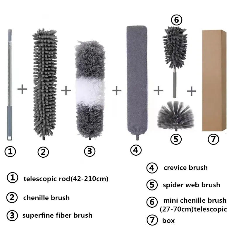 Color: WHITE, Ships From: Russian Federation - 2023 NEW Telescopic Cleaning Duster Brush Spider Web