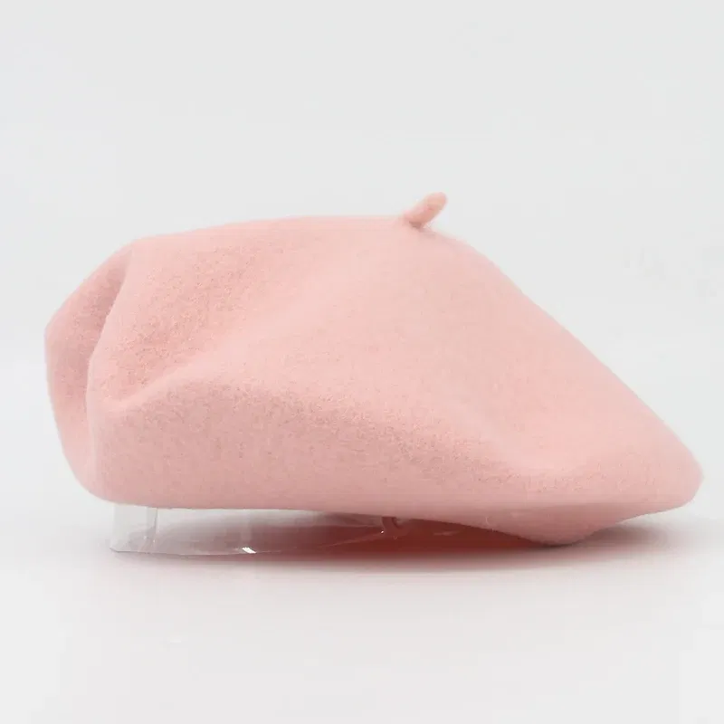 Color: SKY BLUE, Hat Size: One Size - Wool Thick  Berets Artist French Beret Women Painter Hat Girls Female Warm  Walking Cap
