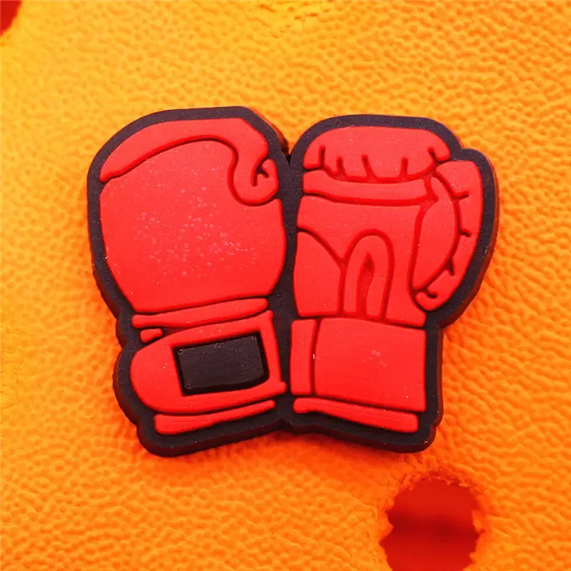 Color: black, Ships From: CHINA - 1Pcs Boxing Champion Style Sandals Shoe Charms Accessories PVC MMA VS One Clogs Pins Badges Shoe Clips Buckle Fit Kids