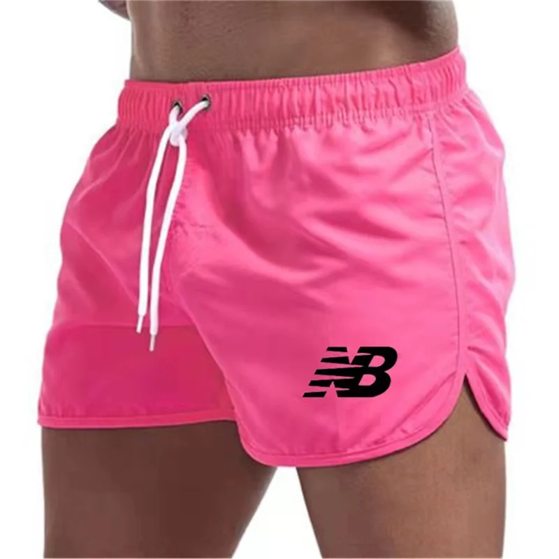 Color: Black, Size: S - Letter B Summer men's luxury beach pants clothing quick dry gym jogging sexy shorts vacation casual swimming trunks