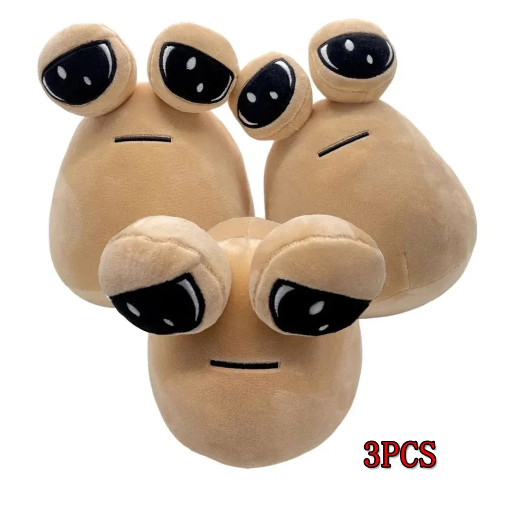 Color: green - 1-6Pcs 22Cm Anime Game The Maw My Pet Alien Pou Kawaii Cartoon Plush Toys Children Birthday Xmas Gifts