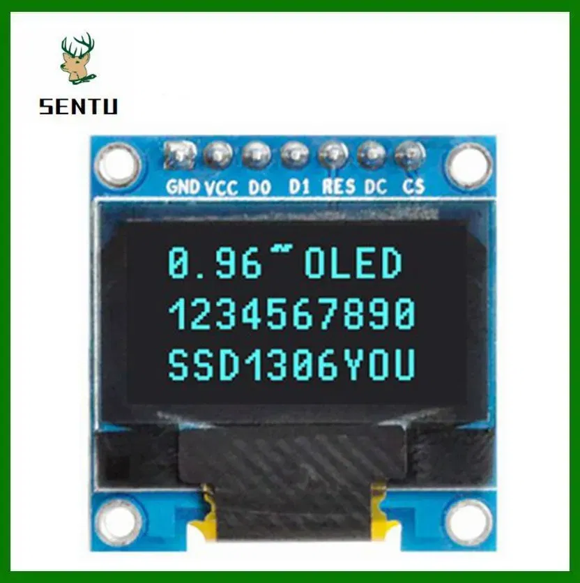 Color: Yellow Green - 0.96 inch OLED IIC Serial White Display Module 128X64 I2C SSD1306 12864 LCD Screen Board GND VCC SCL SDA 0.96" for Arduino Black