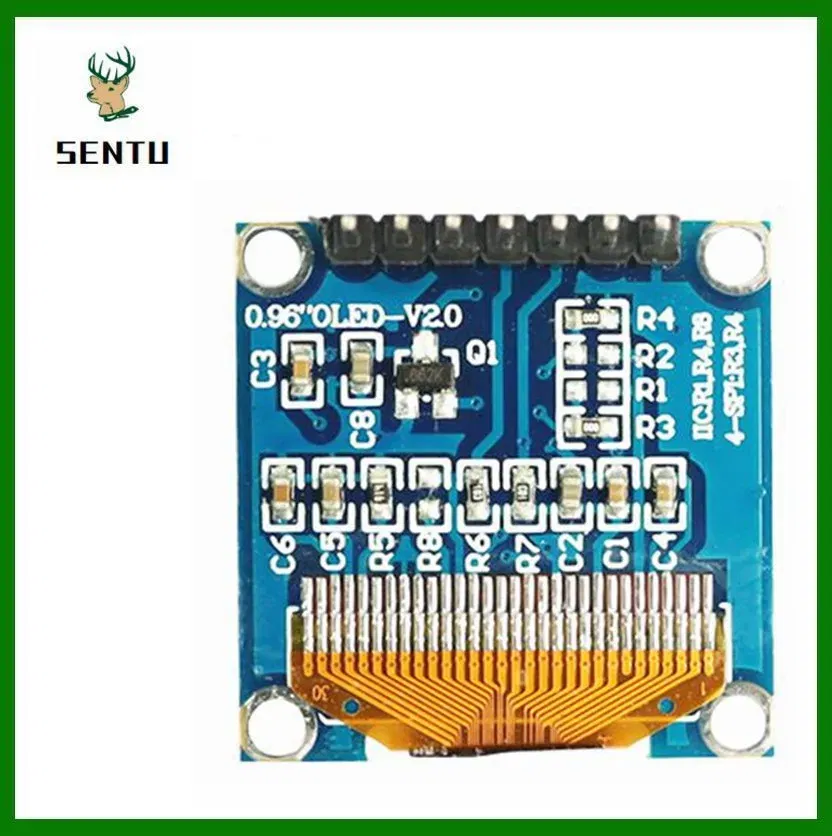 Color: Yellow Green - 0.96 inch OLED IIC Serial White Display Module 128X64 I2C SSD1306 12864 LCD Screen Board GND VCC SCL SDA 0.96" for Arduino Black
