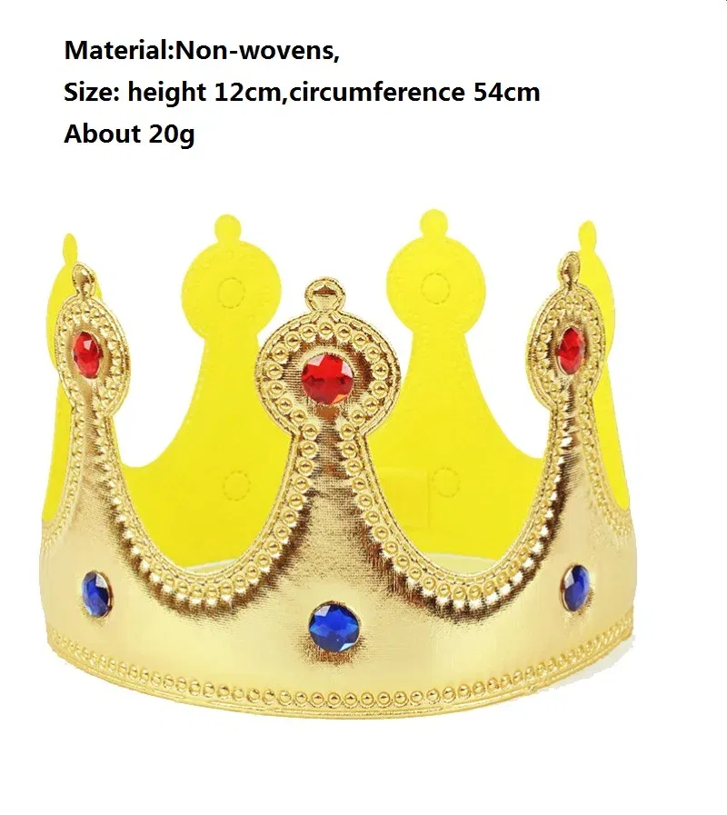 Color: Black, Size: S - Adult Kids King Emperor Cosplay Costume Red Pleuche Cloak Prince Robe Crown Children Birthday Party  Christmas Props Cape