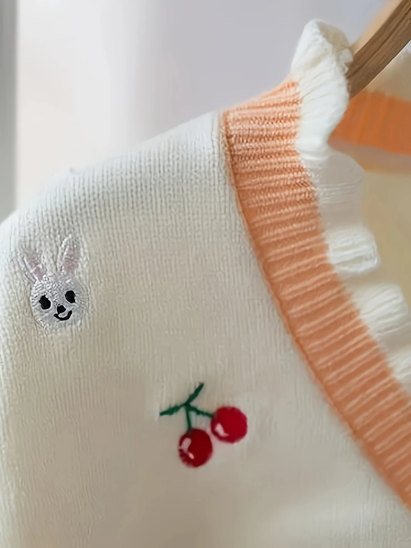 Color: Beige, Kid Size: 3M - Girls' Sweater Cardigan New Korean Style Children's Knitwear Top Kids' Fashionable Lace Jacket