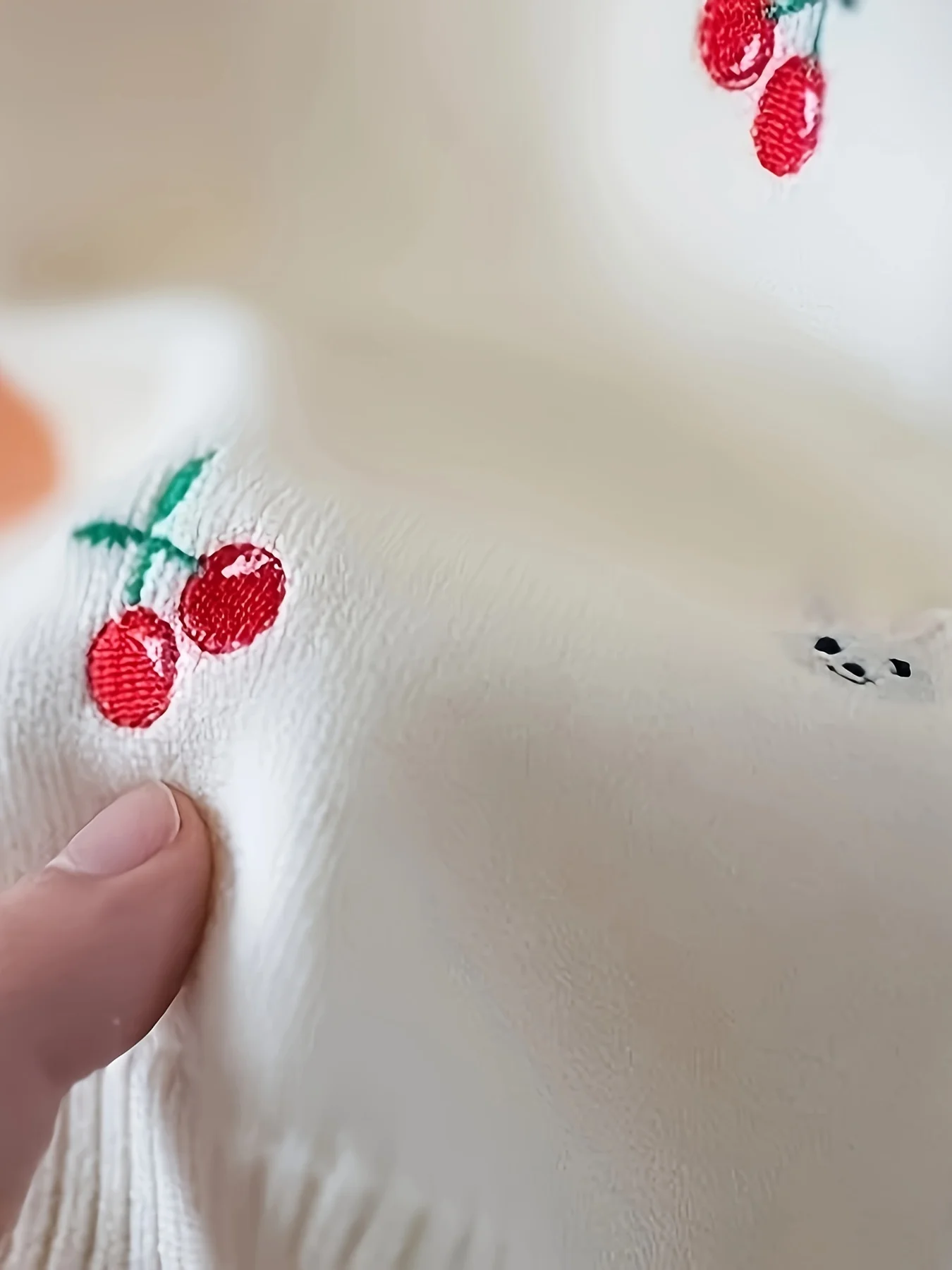 Color: Beige, Kid Size: 3M - Girls' Sweater Cardigan New Korean Style Children's Knitwear Top Kids' Fashionable Lace Jacket