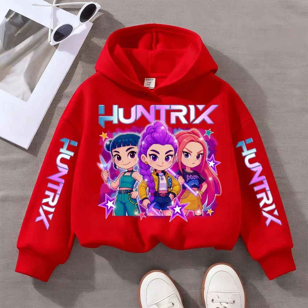 Color: Blue, Kid Size: 4T - Witch Hunter Group Zoey Cosplay Costume Girls Womens Halloween Party Costumes Demon Hunter Idol Girl Group Colours Casual Hoodie