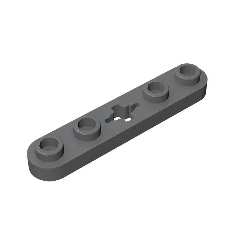 Color: Silver - Gobricks GDS-900 Plate 2 x 4 Technical, Plate 1 x 5 with Smooth Ends, 4 Studs and Center Axle Hole compatible with lego 32124