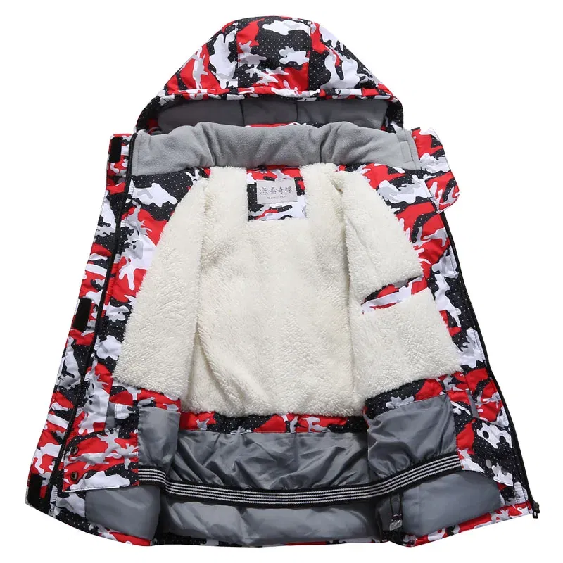 Color: black, Kid Size: 6 - OLEKID -30 Degree Russian Winter Children Ski Suit Plus Velvet Warm Waterproof Jacket Coat Boy Overalls 3-20 Years Girl Snowsuit