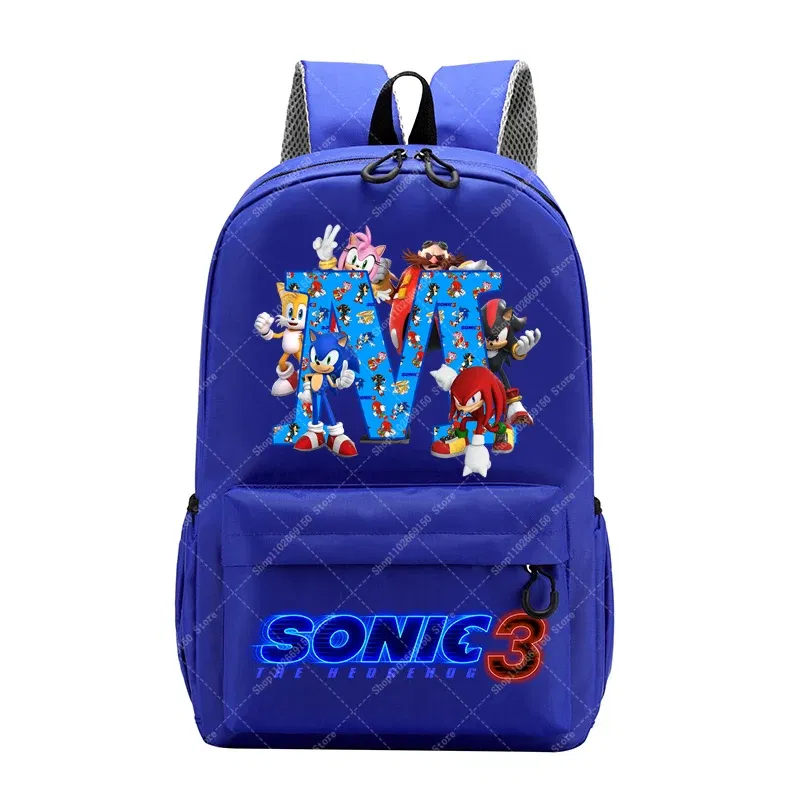 Color: Brown, Size: 12" - Sonics Children Cartoon Schoolbag Kids Anime Cute Backpack Boy Fashion Knapsack Student Casual Shoulders Book Bag Xmas Gift 2025