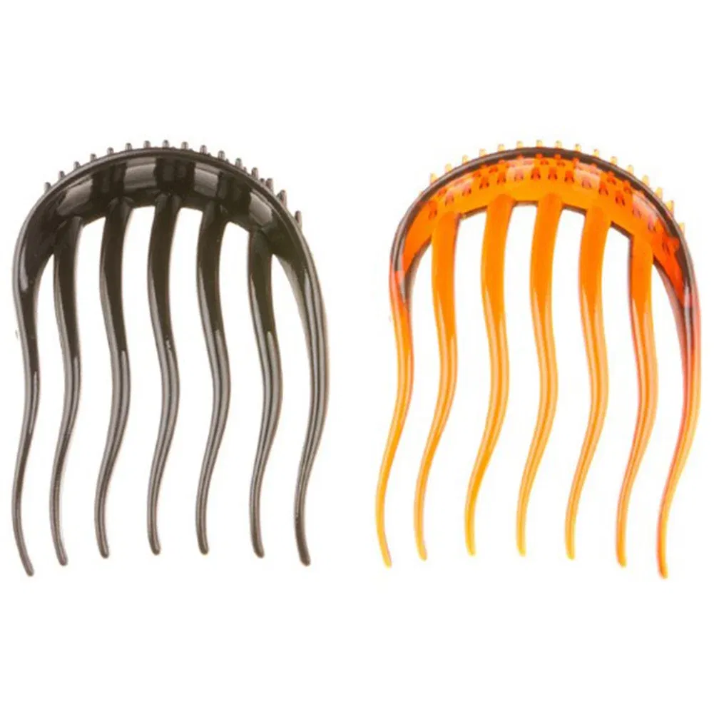 Color: black - 2022 Women Hair Styling Clip Plastic Hair Stick Bun Maker Braid Tool Ponytail Holder Girls Hairpins Hair Accessories Hair Combs