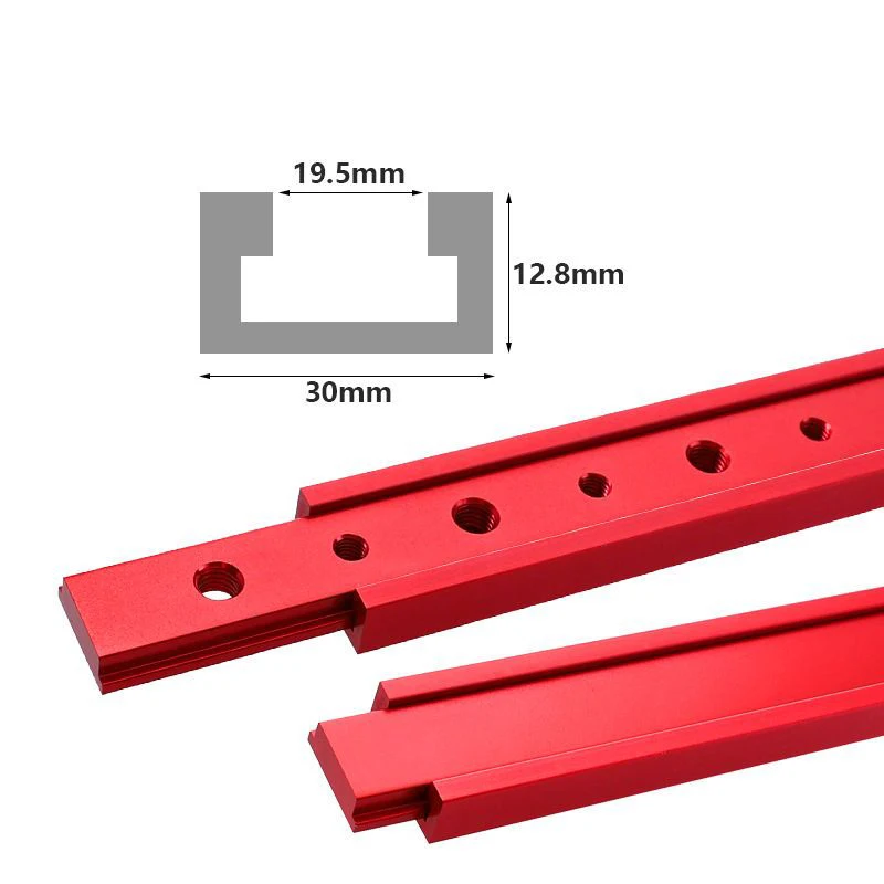 Color: Gold, Number of Pieces: 19pcs, Ships From: CHINA - Table Saw Miter Bar Slider Gauge Rod T Slot Miter Track M6/M8T Screw Fixture Slot Aluminum Alloy for DIY Woodworking Router