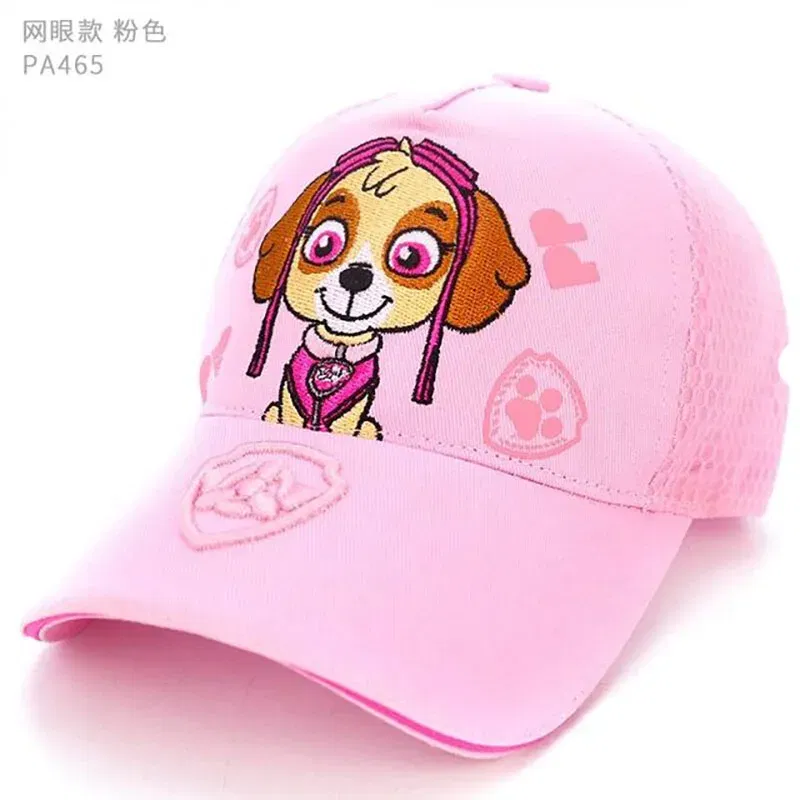 Color: Pink - Genuine Paw Patrol Cartoon Child Baseball Cap Hip Hop Mesh Sun Protection Sun Hat Boys Girls Caps Snap back Hats Sports Hat