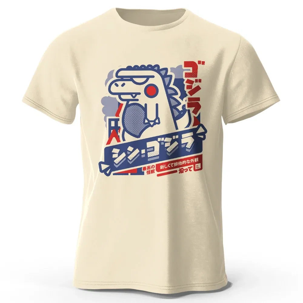 Color: Red, Size: XXL - Harajuku Kawaii Animal Printed 100% Cotton T-Shirt, Lightweight Round Neck Short Sleeve Tee, Unisex Casual Wear