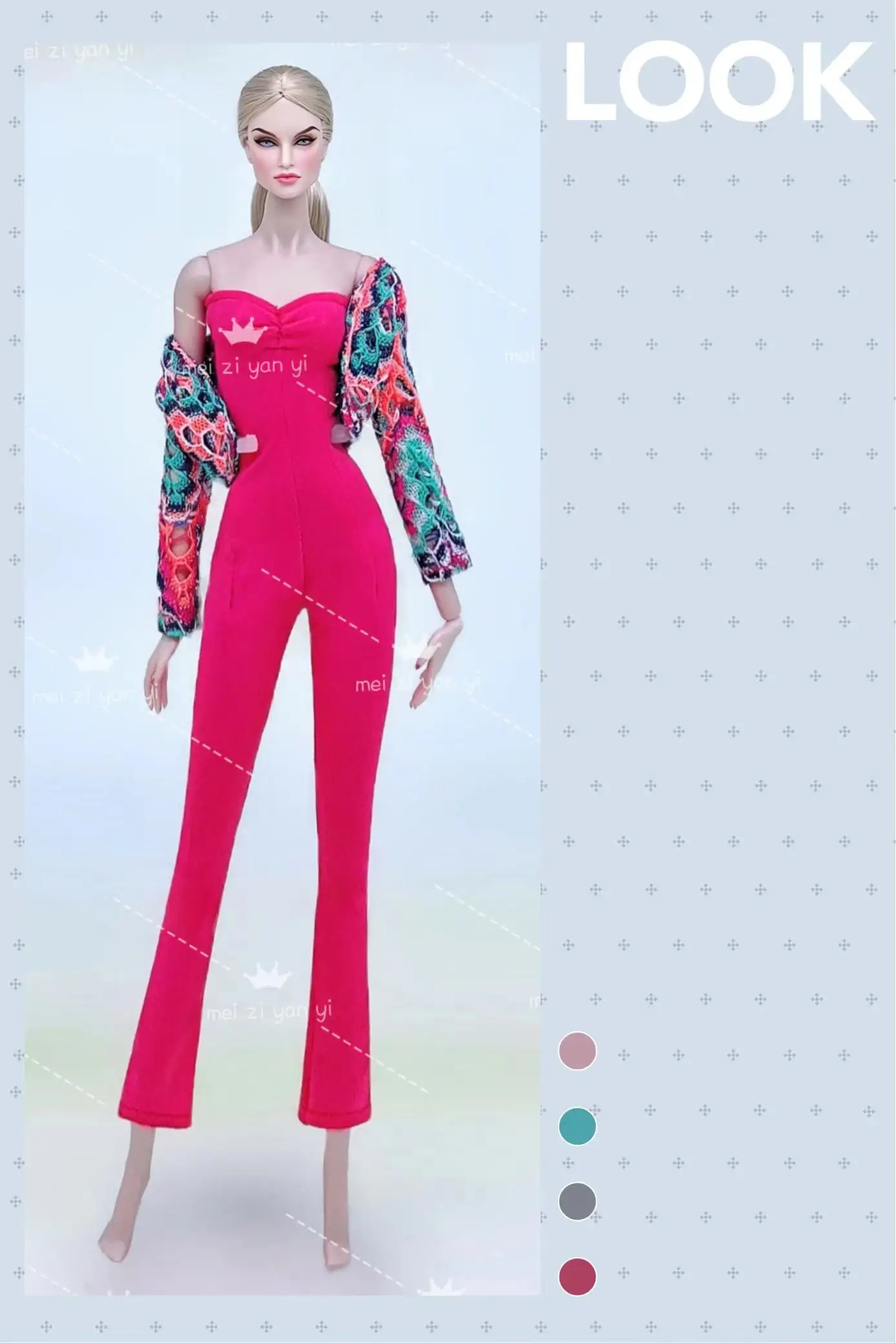 Color: VIOLET - Clothes for barbie doll accessories Dress