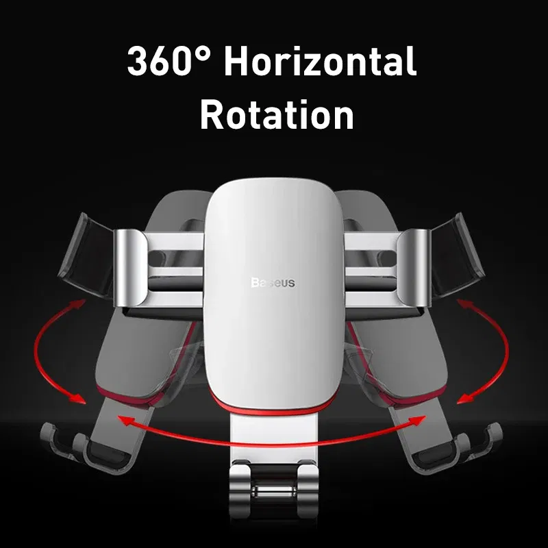 Color: pink - Baseus Gravity Car Phone Holder Mobile Phone Clip Holder Stand Bracket CD Slot Holder for iPhone Samsung