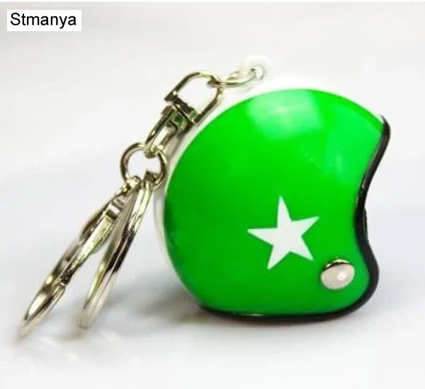 Color: Orange - New Motorcycle Helmets Key chain Women men Cute Safety Helmet Car Keychain Bags Hot Key Ring gift Jewelry wholesale 17022